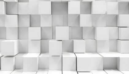 Monochrome squares abstract design blank grey pattern cubes white sample background texture decoration isolated with white highlights, png