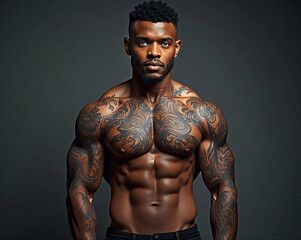 Man bodybuilder. Creator Artist Nadia Russ.