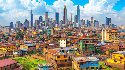Modern African Cityscapes with a Blend of Tradition and Innovation