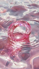 Pink Ring in Water.