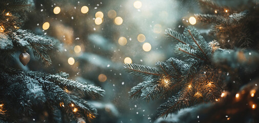 Enchanted pine forest wallpaper background 001