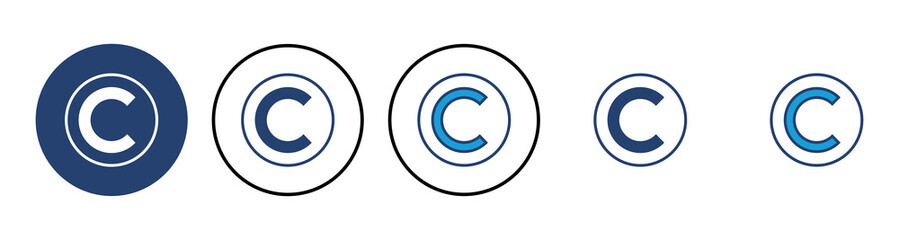 Copyright icon vector. copyright symbols