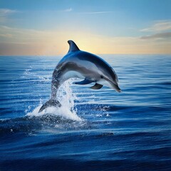 Fototapeta premium Delfín saltando en el mar