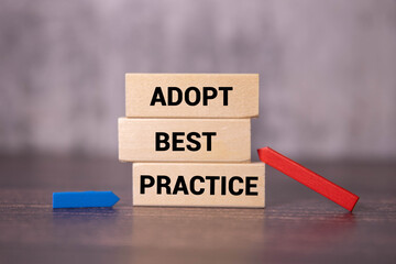 text Adopt Best Practice as business concept image