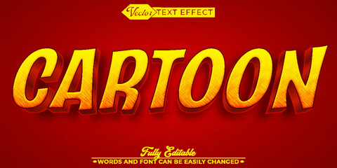 Cartoon Vector Editable Text Effect Template