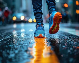 Urban Fitness Meetups, dynamic action, vibrant colors, cityscapes, photography