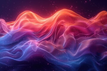 Obraz premium Vibrant Geometric Abstraction on Dark Background - 3D Render