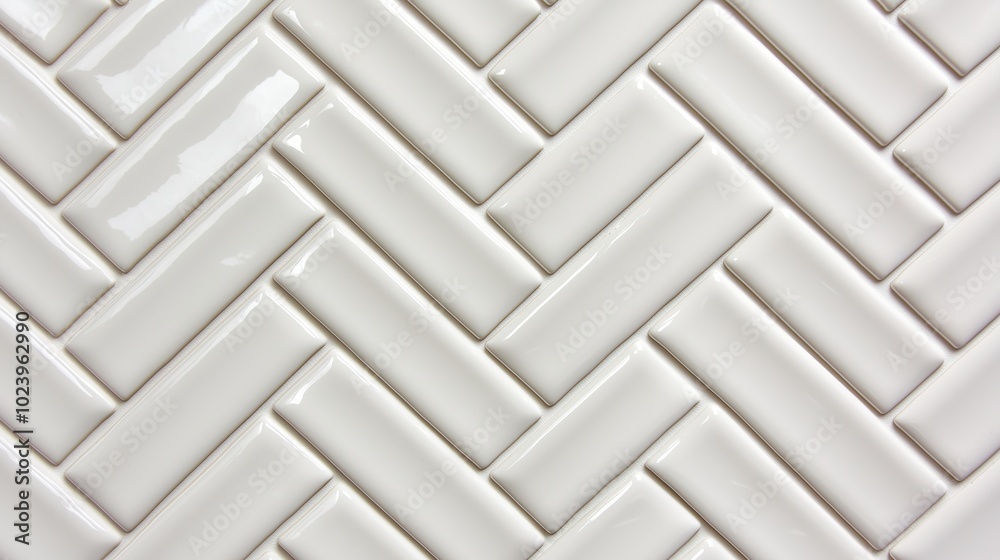 Poster white tile pattern with a checkered design. the tiles are arranged in a way that creates a sense of 
