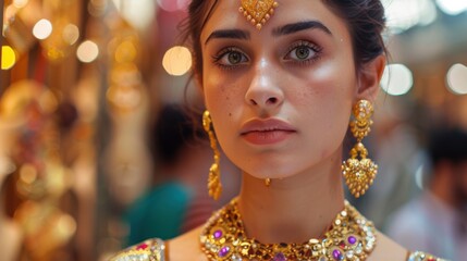 Indian Woman in Jewelry.