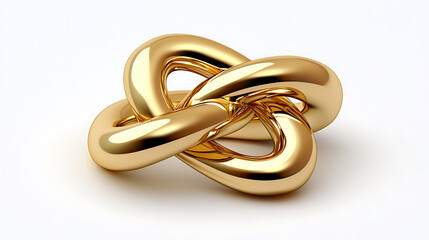 Naklejka premium Intertwined gold wedding rings symbolize love and commitment, showcasing beautiful design that represents unity and connection. This elegant piece captures essence of everlasting bonds