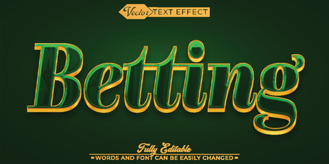 Betting Vector Editable Text Effect Template