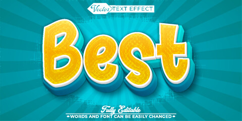 Cartoon Best Vector Editable Text Effect
