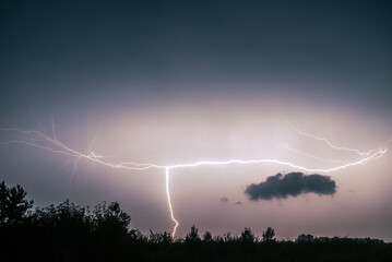 lightning in the field