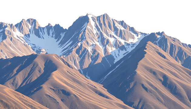 Ciucas Mountain isolated with white highlights, png