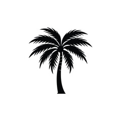 Tropical palm tree vector illustration, perfect for beach-themed designs, prints, and decorations.
