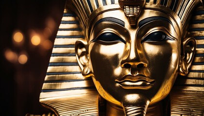 Golden mask of an ancient king.