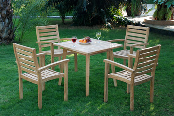 Set of Teak garden furniture outdoor, Teak garden furniture