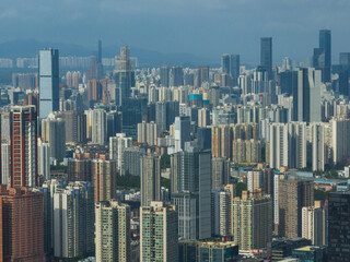 Obraz premium Aerial view of landscape in Shenzhen city, China