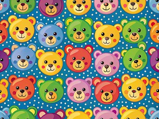 Cute bear illustrations ideal for kids' apparel, textile prints, wallpaper designs, T-shirt graphics, and wrapping paper. Bring joy and fun to every crafting endeavor!