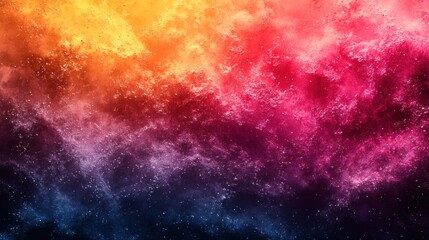 A vibrant and abstract background with swirling colors of red, orange, and blue with a cloud-like texture.