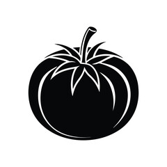 Detailed tomato graphic vector perfect for food illustrations, designs, and printables.
