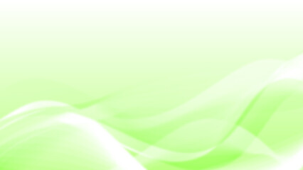 Green background with smooth white wavy abstract. Elegant green white gradient background.