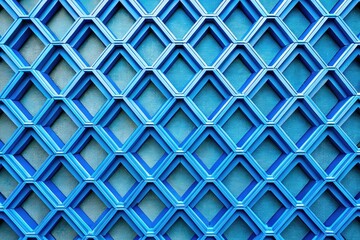 An innovative horizontal blue flexible bend trellised cellular backdrop, perfect for modern design endeavors, lends a fresh and creative perspective to various projects.