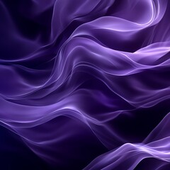 Fototapeta premium A flowing abstract design featuring soft, translucent purple waves against a dark background.