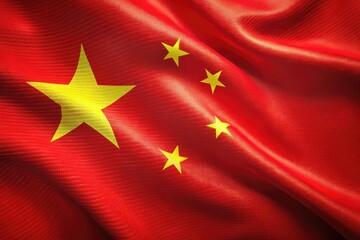 The intense red backdrop features five luminous yellow stars, symbolizing the essence of national identity and culture, showcasing Chinaâ€™s unity and rich heritage.