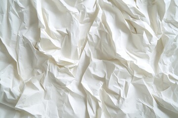 Obraz premium Minimalistic white crumpled paper texture showcasing clean lines and soft shadows on a bright surface, ideal for background use
