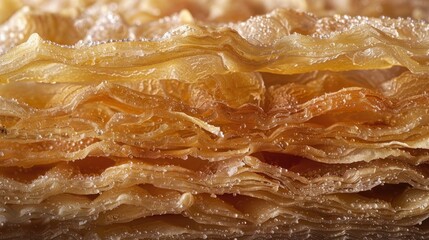 Obraz premium Delicate Layers of Crisp Sweet Pastry Delight