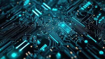 Fototapeta premium Abstract circuit board futuristic technology background