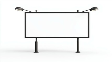 Obraz premium Billboard Mockup. Isolated PNG, design template. Advertisement or object for a project.