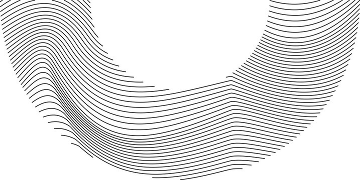 Half circle line mesh wave gradient design element vector