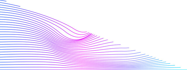 Corner line mesh wave gradient design element vector