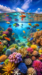 coral reef in the sea