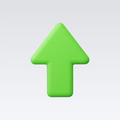 3d Realistic Up Arrow Vector Illustration