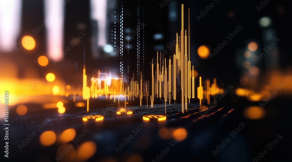 Poster futuristic and dynamic digital data visualization depicting the intricate patterns trends and connec