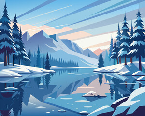winter mountain landscape