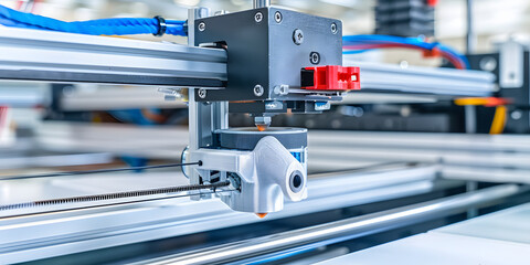 Impressora 3D produzindo um modelo detalhado.