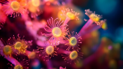 Colorful coral reef close up photography underwater