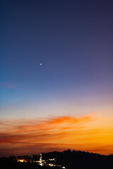 sunset over the city