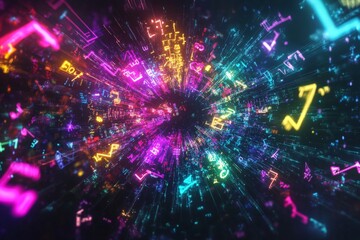 Fototapeta premium illustration symbols of mathematics subject