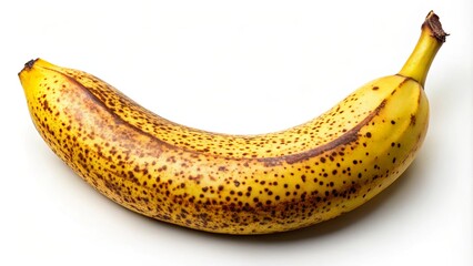 A Slightly Overripe Banana with a Distinctive Pattern of Brown Spots on its Yellow Skin