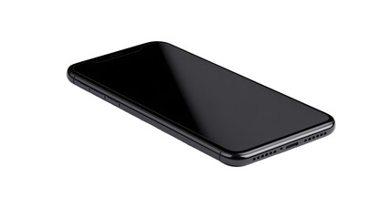 Modern Smartphone or Cell Phone Mockup. Isolated PNG, Design Blank. Advertisement or Project Object.