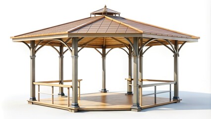 High angle view of a beautiful sun shelter