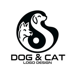 Dog And Cat Vector Logo Design