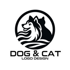 Dog And Cat Vector Logo Design