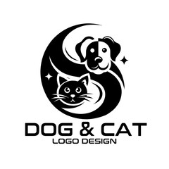 Dog And Cat Vector Logo Design