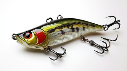 Rapala-Style Fishing Lure with Visible Bones Shaped Like a Fish